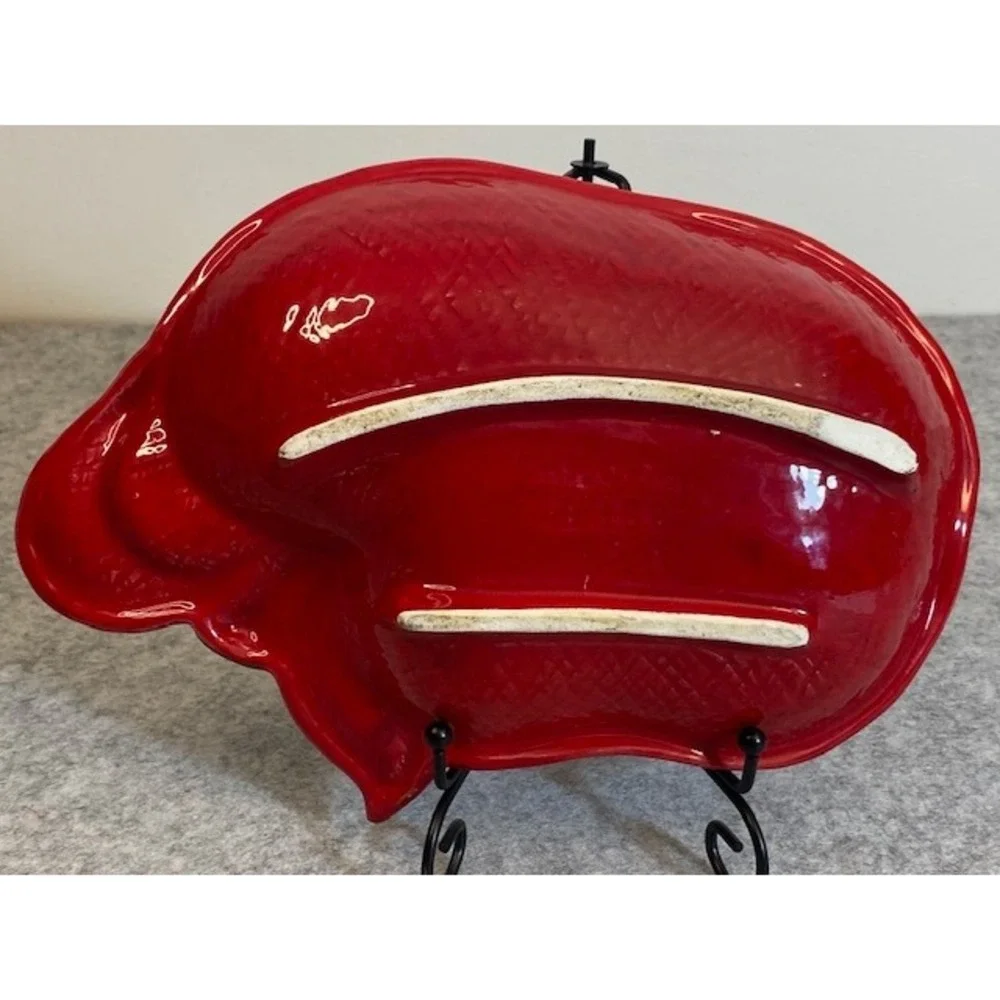 California Original 8488 Red Ceramic Apple‎ Shaped Vintage Retro Dish